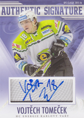 Tomeček Vojtěch 15-16 OFS Classic Authentic Signature #70