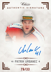 Urbanec Patrik 18-19 OFS Chance liga Authentic Signature #AS090