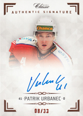 Urbanec Patrik 18-19 OFS Chance liga Authentic Signature #AS090