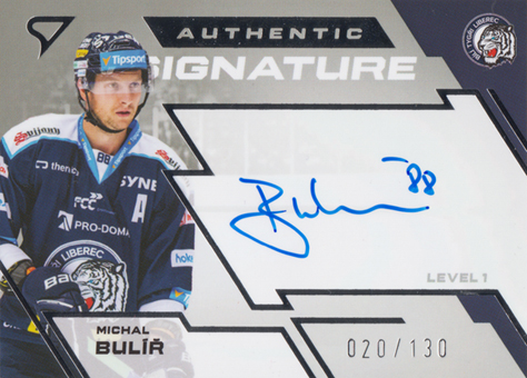 Bulíř Michal 23-24 Tipsport Extraliga Authentic Signature Level 1 #SL1-BU