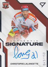 Lalancette Christophe 22-23 Tipsport Extraliga Authentic Signature Level 1 #AS1-CL