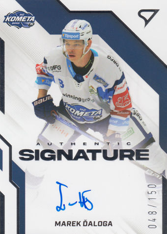 Ďaloga Marek 22-23 Tipsport Extraliga Authentic Signature Level 1 #AS1-DA