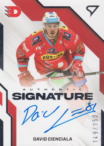 Cienciala David 22-23 Tipsport Extraliga Authentic Signature Level 1 #AS1-DC