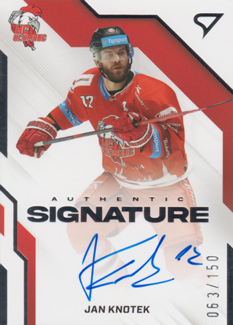 Knotek Jan 22-23 Tipsport Extraliga Authentic Signature Level 1 #AS1-JK