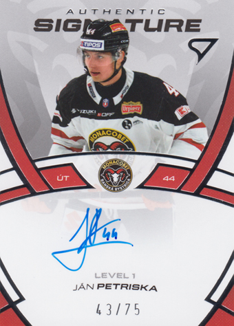 Petriska Ján 24-25 Tipos Extraliga Authentic Signature Level 1 #SL1-JP