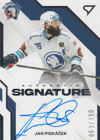 Piskáček Jan 22-23 Tipsport Extraliga Authentic Signature Level 1 #AS1-JP
