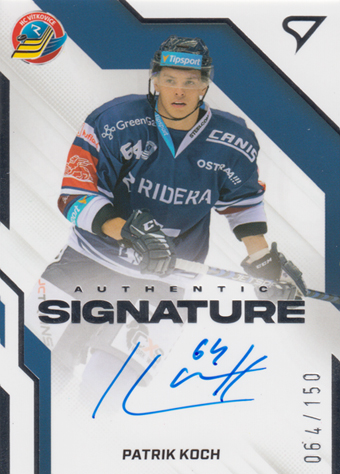 Koch Patrik 22-23 Tipsport Extraliga Authentic Signature Level 1 #AS1-KC