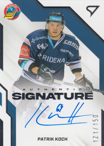 Koch Patrik 22-23 Tipsport Extraliga Authentic Signature Level 1 #AS1-KC