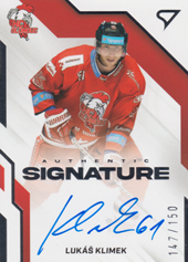 Klimek Lukáš 22-23 Tipsport Extraliga Authentic Signature Level 1 #AS1-LK