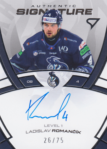 Romančík Ladislav 24-25 Tipos Extraliga Authentic Signature Level 1 #SL1-LR