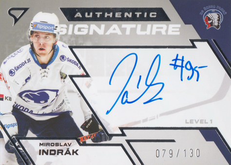 Indrák Miroslav 23-24 Tipsport Extraliga Authentic Signature Level 1 #SL1-MI