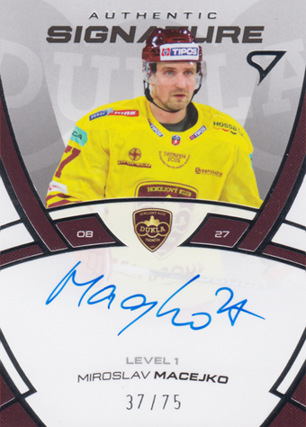 Macejko Miroslav 24-25 Tipos Extraliga Authentic Signature Level 1 #SL1-MM