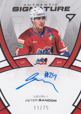 Šándor Peter 24-25 Tipos Extraliga Authentic Signature Level 1 #SL1-PS