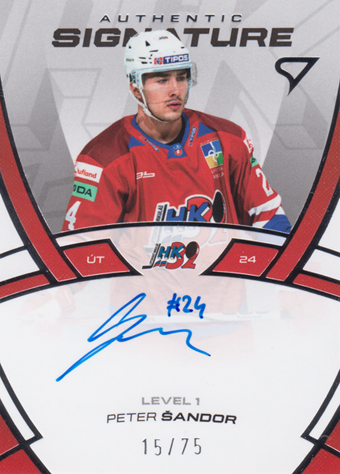 Šándor Peter 24-25 Tipos Extraliga Authentic Signature Level 1 #SL1-PS