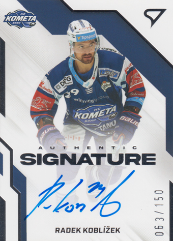 Koblížek Radek 22-23 Tipsport Extraliga Authentic Signature Level 1 #AS1-RK