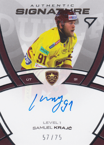 Krajč Samuel 24-25 Tipos Extraliga Authentic Signature Level 1 #SL1-SK