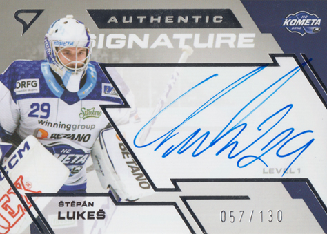 Lukeš Štěpán 23-24 Tipsport Extraliga Authentic Signature Level 1 #SL1-SL