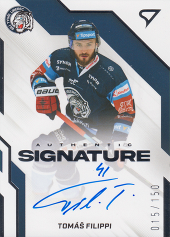 Filippi Tomáš 22-23 Tipsport Extraliga Authentic Signature Level 1 #AS1-TF