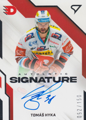 Hyka Tomáš 22-23 Tipsport Extraliga Authentic Signature Level 1 #AS1-TH
