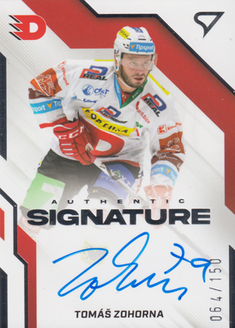 Zohorna Tomáš 22-23 Tipsport Extraliga Authentic Signature Level 1 #AS1-TZ