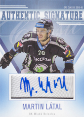 Látal Martin 15-16 OFS Classic Authentic Signature #101