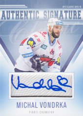 Vondrka Michal 15-16 OFS Classic Authentic Signature #122