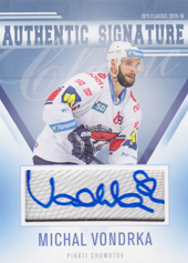 Vondrka Michal 15-16 OFS Classic Authentic Signature #122