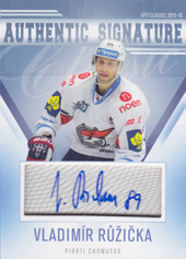 Růžička Vladimír 15-16 OFS Classic Authentic Signature #123