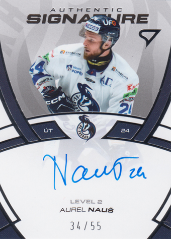 Nauš Aurel 24-25 Tipos Extraliga Authentic Signature Level 2 #SL2-AN