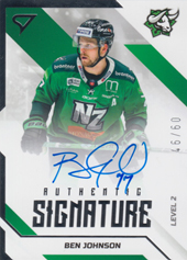 Johnson Ben 22-23 Tipos Extraliga Authentic Signature Level 2 #SL2-BJ