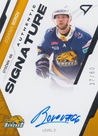 Borov Dominik 23-24 Tipos Extraliga Authentic Signature Level 2 #SL2-BO