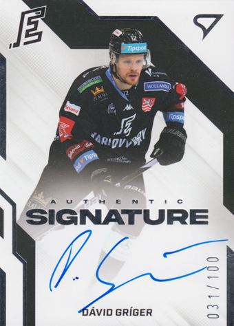 Gríger Dávid 22-23 Tipsport Extraliga Authentic Signature Level 2 #AS2-DG