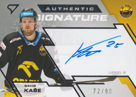 Kaše David 23-24 Tipsport Extraliga Authentic Signature Level 2 #SL2-DK