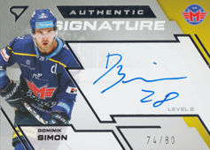 Simon Dominik 23-24 Tipsport Extraliga Authentic Signature Level 2 #SL2-DS