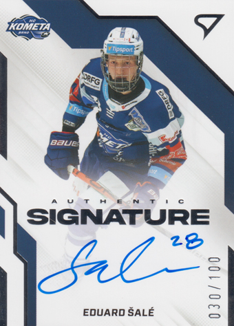 Šalé Eduard 22-23 Tipsport Extraliga Authentic Signature Level 2 #AS2-ES