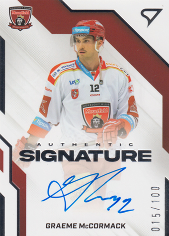 McCormack Graeme 22-23 Tipsport Extraliga Authentic Signature Level 2 #AS2-GM