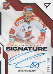 Blain Jérémie 22-23 Tipsport Extraliga Authentic Signature Level 2 #AS2-JB