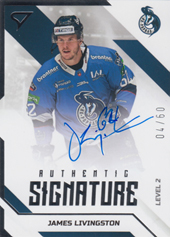Livingston James 22-23 Tipos Extraliga Authentic Signature Level 2 #SL2-JL