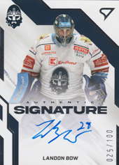 Bow Landon 22-23 Tipsport Extraliga Authentic Signature Level 2 #AS2-LB