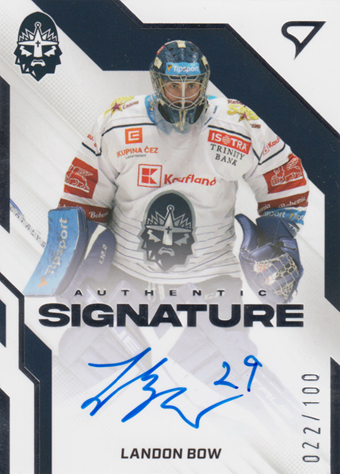 Bow Landon 22-23 Tipsport Extraliga Authentic Signature Level 2 #AS2-LB
