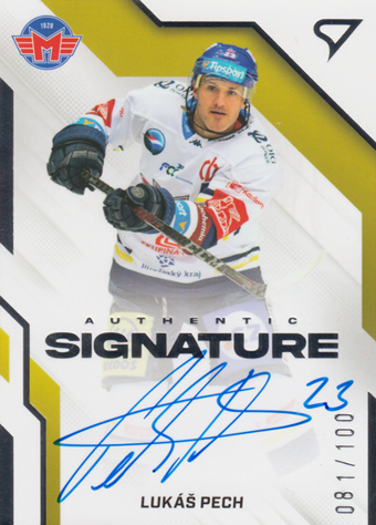 Pech Lukáš 22-23 Tipsport Extraliga Authentic Signature Level 2 #AS2-LP