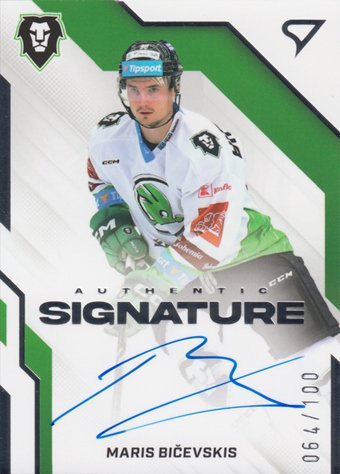 Bičevskis Māris 22-23 Tipsport Extraliga Authentic Signature Level 2 #AS2-MB