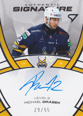 Drábek Michael 24-25 Tipos Extraliga Authentic Signature Level 2 #SL2-MD