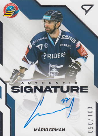 Grman Mário 22-23 Tipsport Extraliga Authentic Signature Level 2 #AS2-MG