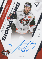 Matoušek Tomáš 23-24 Tipos Extraliga Authentic Signature Level 2 #SL2-TM