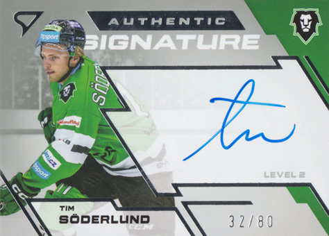 Söderlund Tim 23-24 Tipsport Extraliga Authentic Signature Level 2 #SL2-TS