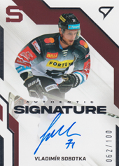 Sobotka Vladimír 22-23 Tipsport Extraliga Authentic Signature Level 2 #AS2-VS