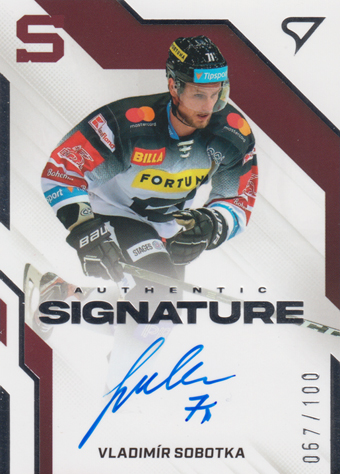 Sobotka Vladimír 22-23 Tipsport Extraliga Authentic Signature Level 2 #AS2-VS