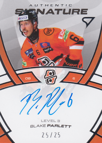 Parlett Blake 24-25 Tipos Extraliga Authentic Signature Level 3 #SL3-BP