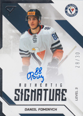 Fominykh Daniil 22-23 Tipos Extraliga Authentic Signature Level 3 #SL3-DF